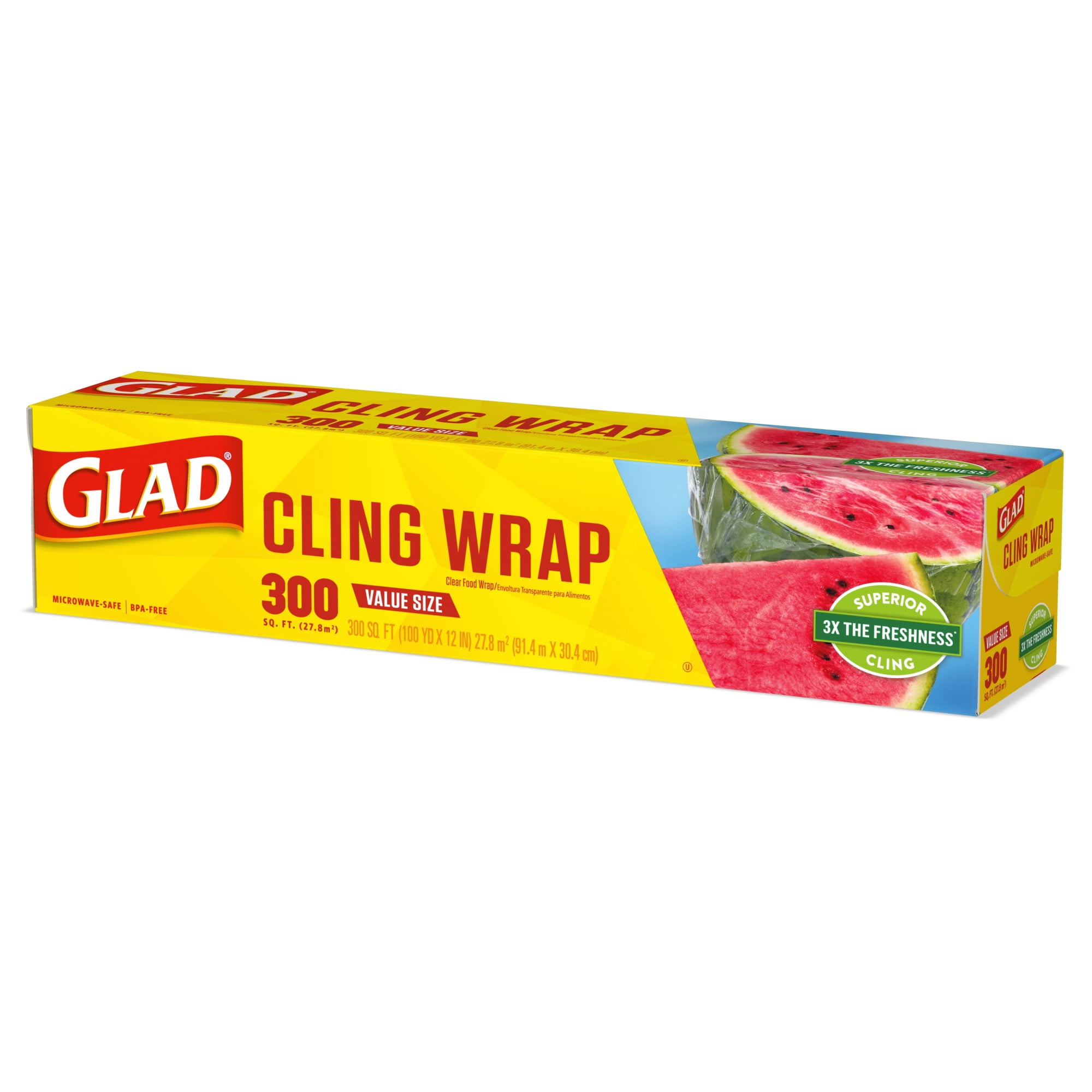 Glad ClingWrap Plastic Food Wrap, 300 