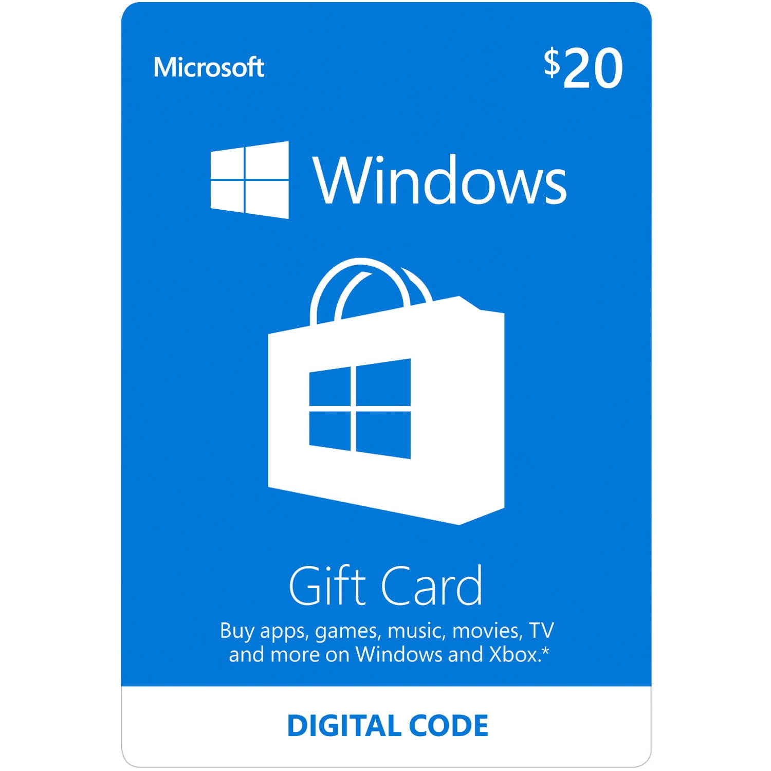 Microsoft Windows Store Gift Card $20 