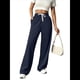 thumbnail image 1 of Pantalones Deportivos Holgados de Cintura Alta con Cordón Ajustable para Mujer, Pantalones Deportivos de Pierna y Bolsillos Azul Oscuro L, 1 of 7