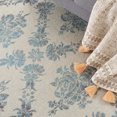 thumbnail image 6 of Nourison Tranquil Floral Ivory/Turquoise 5'3" x 7'3" Area Rug, (5x7), 6 of 8