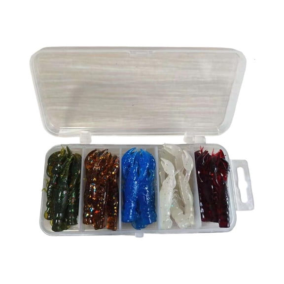 Osdhezcn 25PCS Soft Fishing Crawfish Lure Lobsters Baits Crayfishs Lure Shrimp Baits Artificial Lure Swimbait for Outdoor Fishing