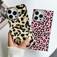 thumbnail image 2 of HSHDLDF Luxury Leopard Pattern iPhone 12 Pro Max Square Edge Case,Chic Slim Golden Plating Glitter Soft TPU Silicone Rubber Gel Protective Bumper Cases Cover(Gold), 2 of 6