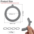 thumbnail image 2 of Uxcell 4 Pcs Rubber Seals for Glass Jars 3.6 inch OD Silicone Sealing Ring for Canning Storage Grey, 2 of 6