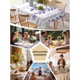 thumbnail image 5 of Purple Ombre Botanical Table Cloth, Watercolor Country Pastoral Leaf Waterproof Tablecloth for Rectangle Tables, Reusable Washable Fabric Table Cover for Restaurant Kitchen Dining Tables 60"x120", 5 of 6