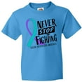 thumbnail image 3 of Inktastic Never Stop Fighting Suicide Prevention Awareness Ribbon Youth T-Shirt, 3 of 5