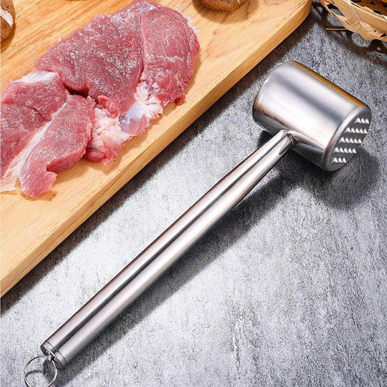 Shiny-Metal Meat Pounder Crushing Flattening Tool Kitchen Hammer Dual Sided  with Comfortable Grip Handle Bl16353 - China Tenderizer and Meat Crushing  price