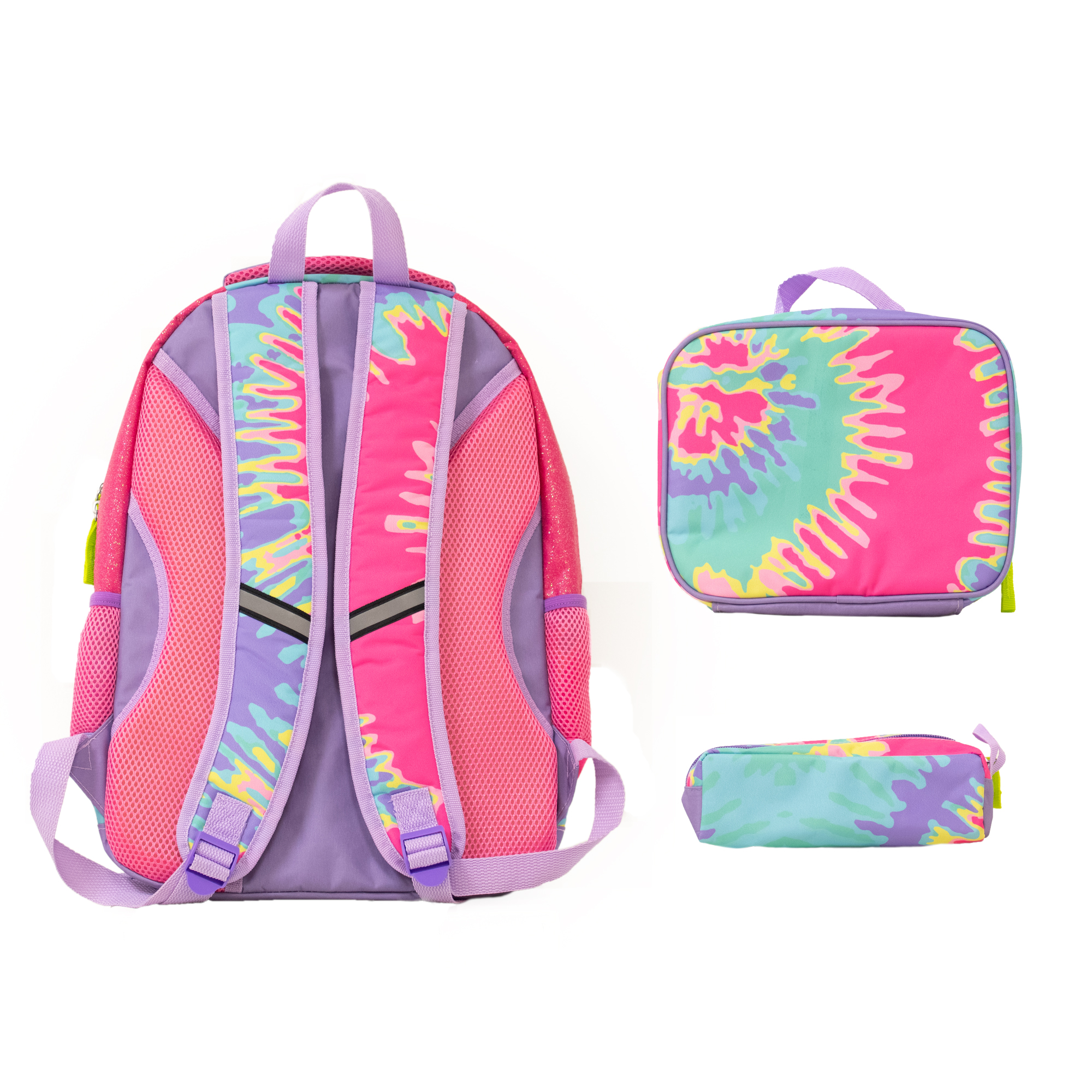 Western Chief Kid's Tie Dye Backpack Bundle with Lunch Box and Pencil Pouch