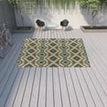 thumbnail image 2 of HomeRoots 10' x 13' Gray Geometric Stain Resistant Indoor Outdoor Area Rug, 2 of 5