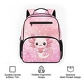 thumbnail image 6 of Jeiento Axolotl 13.5 Inch Lightweight Toddler School Bag for Preschool, Pink Kids Backpack for 2-5 Year Old Girls, 5 Compartment Bookbag, 6 of 7
