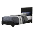 thumbnail image 1 of Coaster Conner Transitional Upholstered Faux Leather Twin Bed in Black, 1 of 2