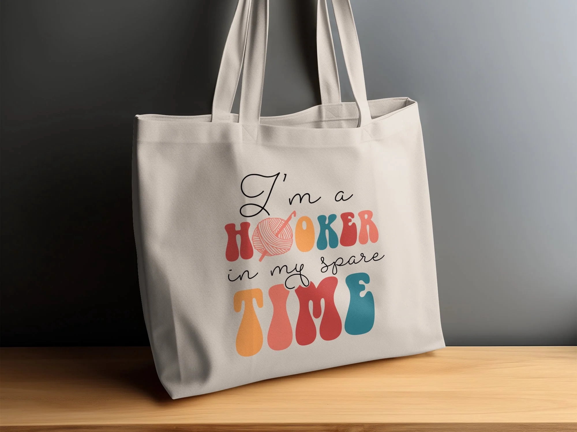 Crocheter Gift, Crocheting Yarn Tote Bag, Project Bag, Gift for Crocheter, Hobby Craft Bag