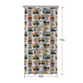 thumbnail image 5 of Cartoon Construction Vehicles Cones Gray Pattern Shower Curtain 36"x72" ,Bathroom Decorative Shower Curtains Set with 12 Hooks,Modern Waterproof Washable Shower Curtain, 5 of 6