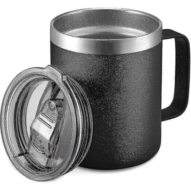 2026 12oz Stainless Steel Insulated Coffee Mug With Handle, Double Wall Vacuum Travel Mug, Tumbler Cup With Sliding Lid, Blue