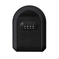 Key Safe Box Weatherproof 4 Digit Combination Outdoor Security Storage Case Lock Wall Mounted,Black