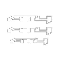 GMC SIERRA White AT4 Emblem Overlay Decals 2019-2026 Set of 3 GM Licensed
