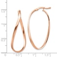 thumbnail image 4 of Primal Gold 14 Karat Rose Gold 2mm Wavy Hoop Earrings, 4 of 4