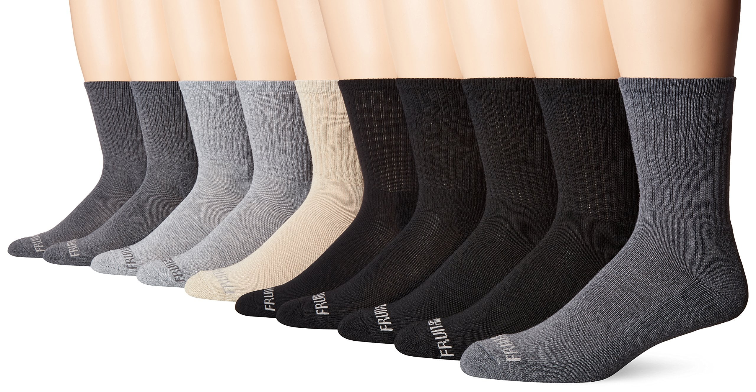Mens Crew Socks 10 Pack - Walmart.com