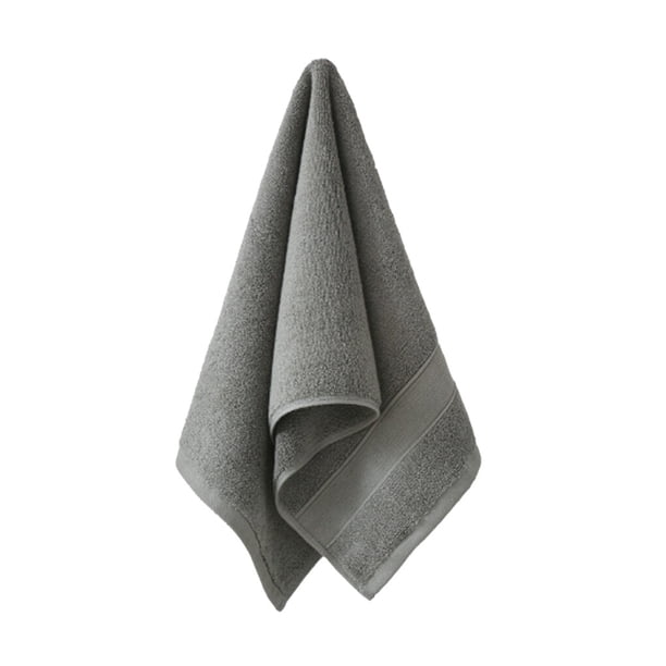 Qarigey Toalla de baño gruesa Toalla de baño de algodón Toallas para adultos Cómoda toallita absorbente de agua para viajar 140x70cm Cuerpo del baño Gris