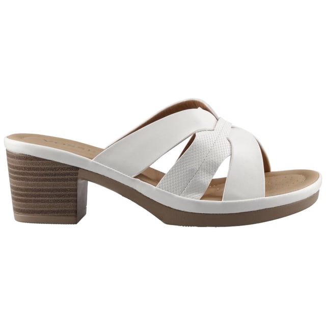 Sandalia Mujer Vosse Tacon Casual Comoda blanco 26