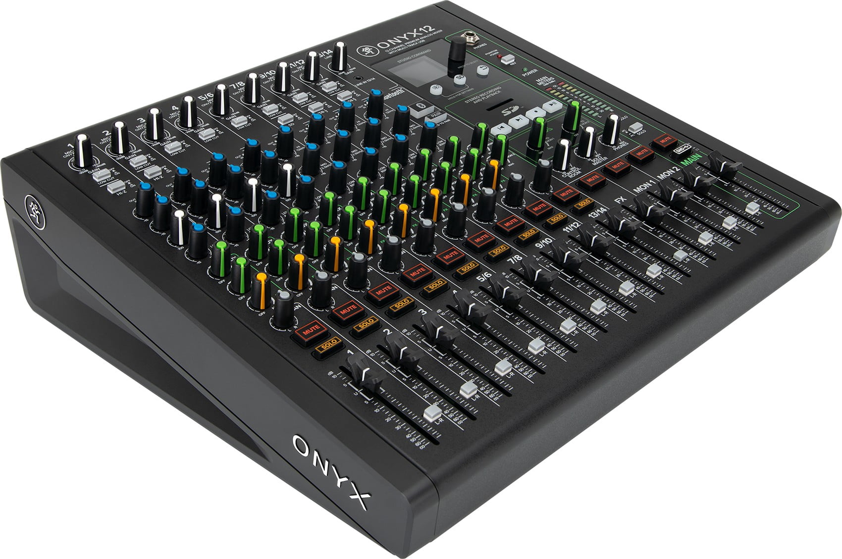 Mackie ONYX12 12-Channel Analog Mixer w/USB/3-Band EQ/Bluetooth+Carry Bag