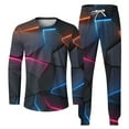 thumbnail image 5 of Wavsuf Sweatsuits 2pcs Sets Mens Jogger Set Long New Motion Shirt Sweatshirt and Sweatpants Blue Size 4XL, 5 of 5