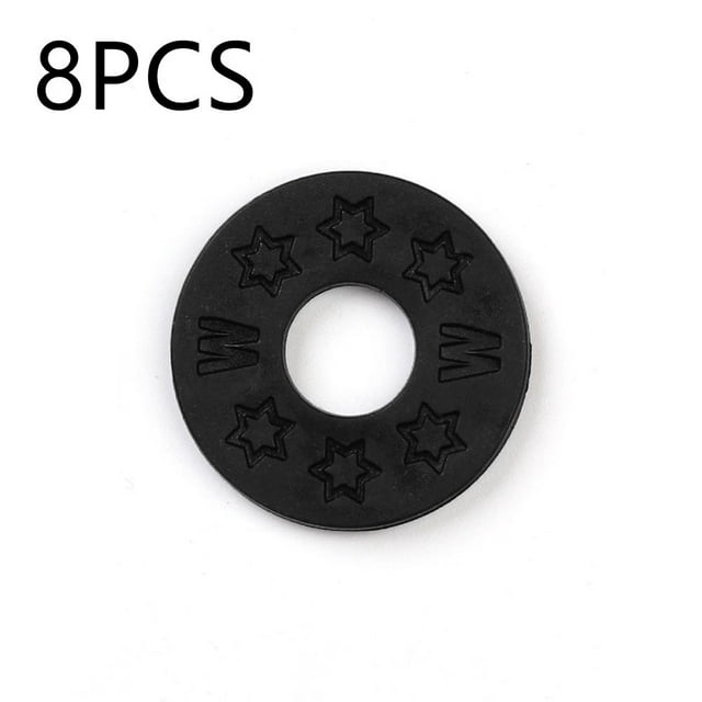 GLFILL 8PCS Strap Locks Guitar Protector Strap Blocks Anti Falling Rubber Pad GUITAR STRAP LOCK WASHERS Electric Guitar Bass Accessorie Black