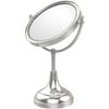 8-in Vanity Top Make-Up Mirror 3X Magnification in Satin Chrome