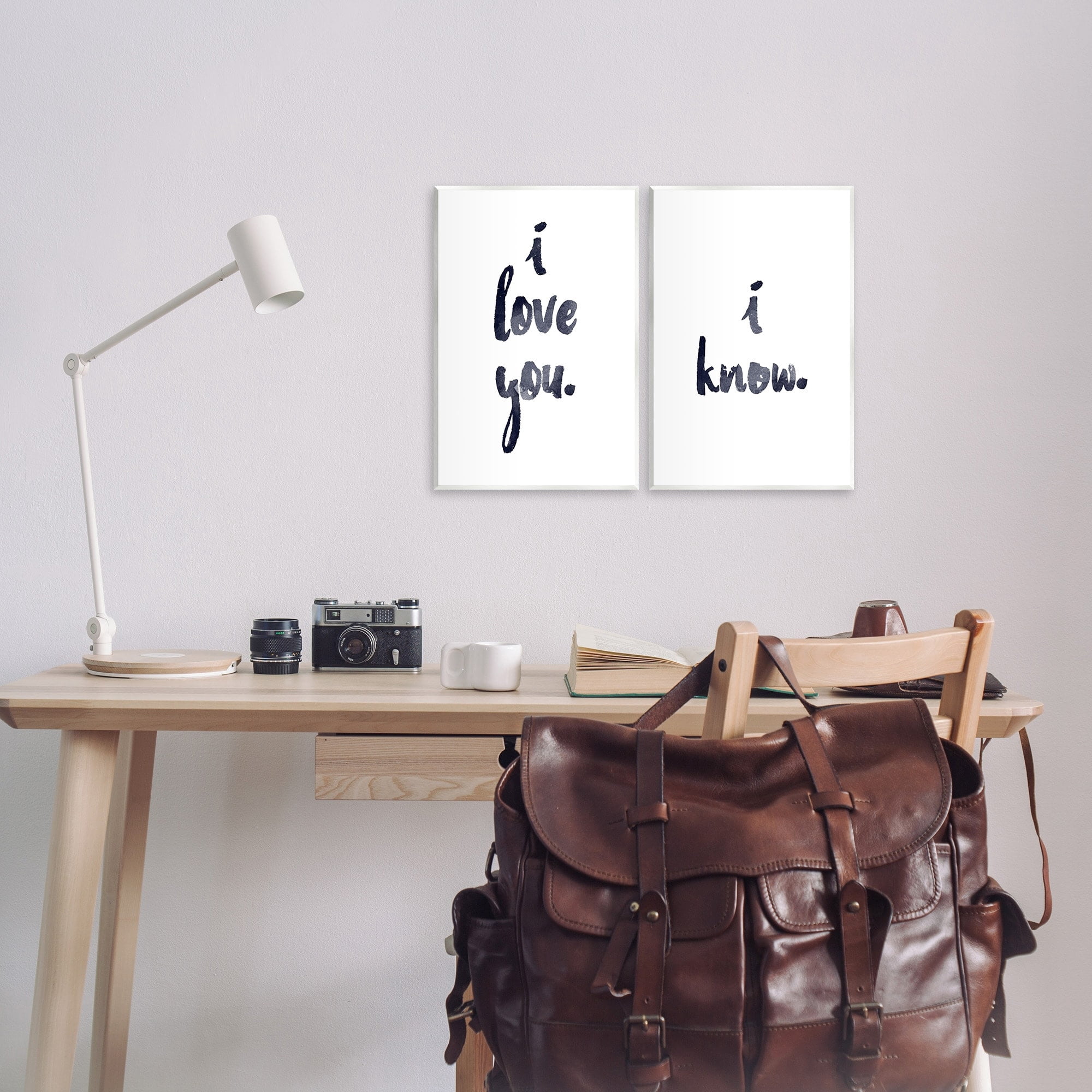 Stupell Industries Glam I Love You Phrase Inspirational Painting Unframed Art Print Wall Art, 10 x 15, Set of 2