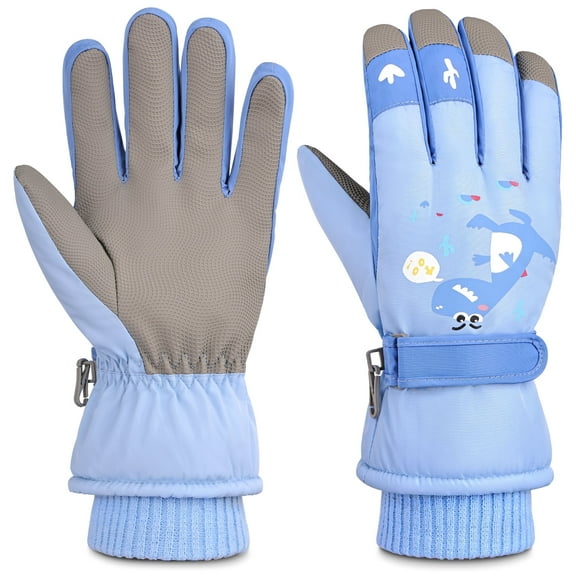 REDESS Kids Winter Gloves With Touch Screen Waterproof for Boy and Girl Sports,Skiing,Dark Blue