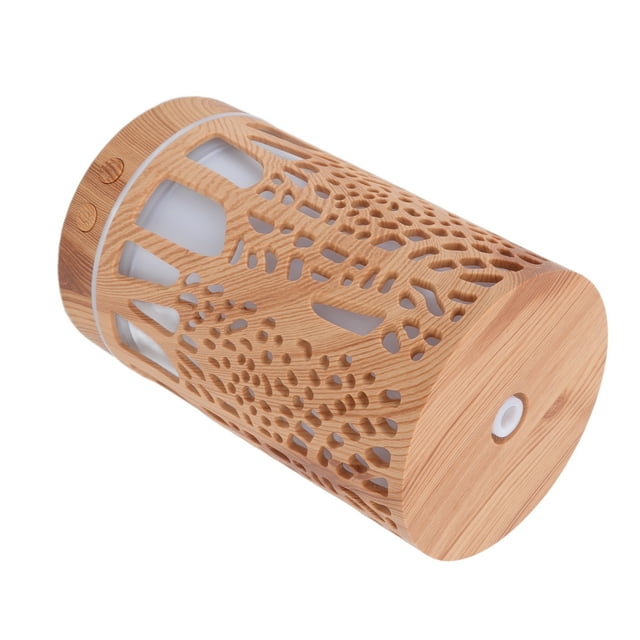 Humidificador De Con Humidificador De Aceite Esencial Con Control Remoto De Luz, Luz De Color De 7 LED, Humidificación Silenciosa De 35 DB, Cubierta De Veta De, Para Crear