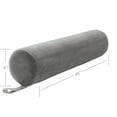 thumbnail image 3 of Saloniture Full Round 26" x 6" Massage Table Bolster Pillow Pad - Gray Velour, 3 of 6