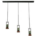 thumbnail image 4 of Meyda 141348 72 in. Grand Terrace Jadestone 3 Light Island Pendant, Solar Black & Cherry Wood, 4 of 5