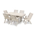 thumbnail image 1 of Polywood  Vineyard 7-Piece Nautical Trestle Folding Dining Set, 1 of 5