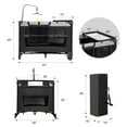 thumbnail image 4 of CIESMSI Pack and Play, Bassinet Bedside Sleeper for Newborn to Toddler, Portable Playard Baby Crib w/Diaper Changer, 4 of 8