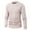 Khaki, variant on HAiming Mens Casual Sweaters Solid Color Long Sleeve Crewneck Pullover Tops Fall Wiinter Plus Size Cable Knit Blouse