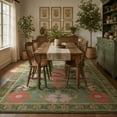 thumbnail image 4 of Moynesa 8'x10' Vintage Farmhouse Floral Washable Rugs for Living Room, Large Cottagecore Green Botanical Rug for Bedroom, Soft Colorful Boho Flower Accent Carpet for Dining Room Nursery Dorm Apartmen, 4 of 11