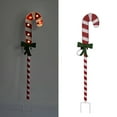thumbnail image 4 of Christmas Outdoor Solar Garden Lights – Iron Snowman Candy Pathway Stakes, Waterproof Holiday Lawn Decorations, 4 of 4