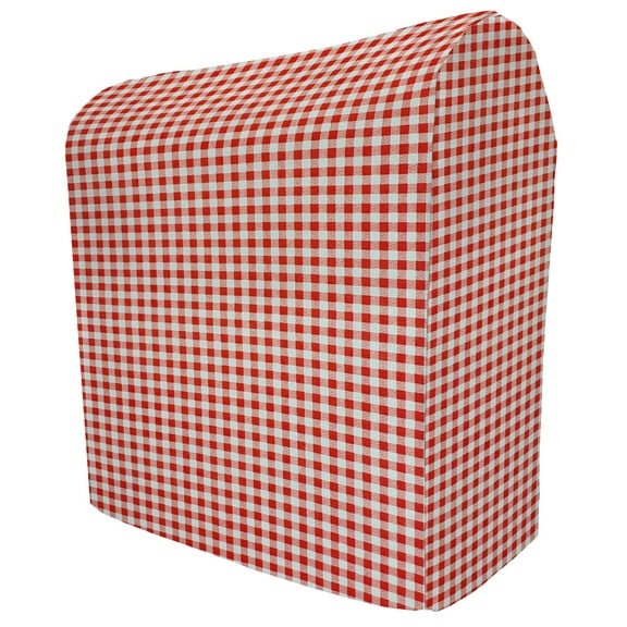 Checked Gingham Cover Compatible with Ninja Slushi Professional Frozen Drink Maker by Penny's Needful Things (Regular) (Red)
