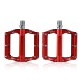 thumbnail image 1 of Eigraketly Pedales de plataforma de bicicleta de 2 piezas con rodamiento sellado, buen agarre, Pedal de ciclismo impermeable, piezas de repuesto Ciclismo Rojo Eigraketly OD027346-02, 1 of 6
