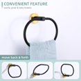 thumbnail image 3 of Angle Simple Towel Ring Swivel, Stainless Steel Bathroom Hand Towel Holder Rack Hanger for Wall, Black and Gold, 3 of 8