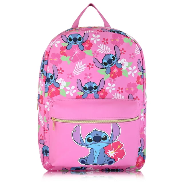 Mochila Fast Forward de piel sintética grande unisex con diseño de Stitch