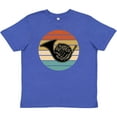 thumbnail image 3 of Inktastic French Horn Retro Music Sunset Youth T-Shirt, 3 of 5