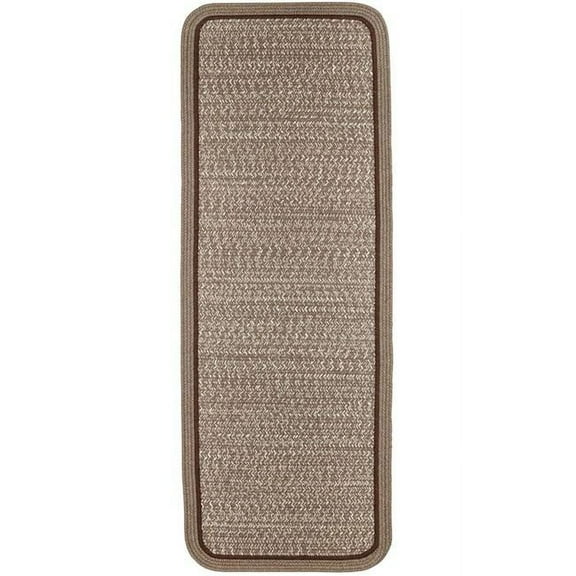 Rhody Rug CC38R024X048S 2 x 4 ft. Casual Comfort Mocha Banded Braided Rug, Rectangle-Runner