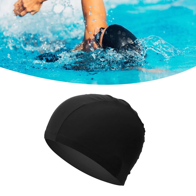 Gorro de natación para adultos, gorros de natación de poliéster de alta elasticidad, gruesos y duraderos, para mujeres y hombres