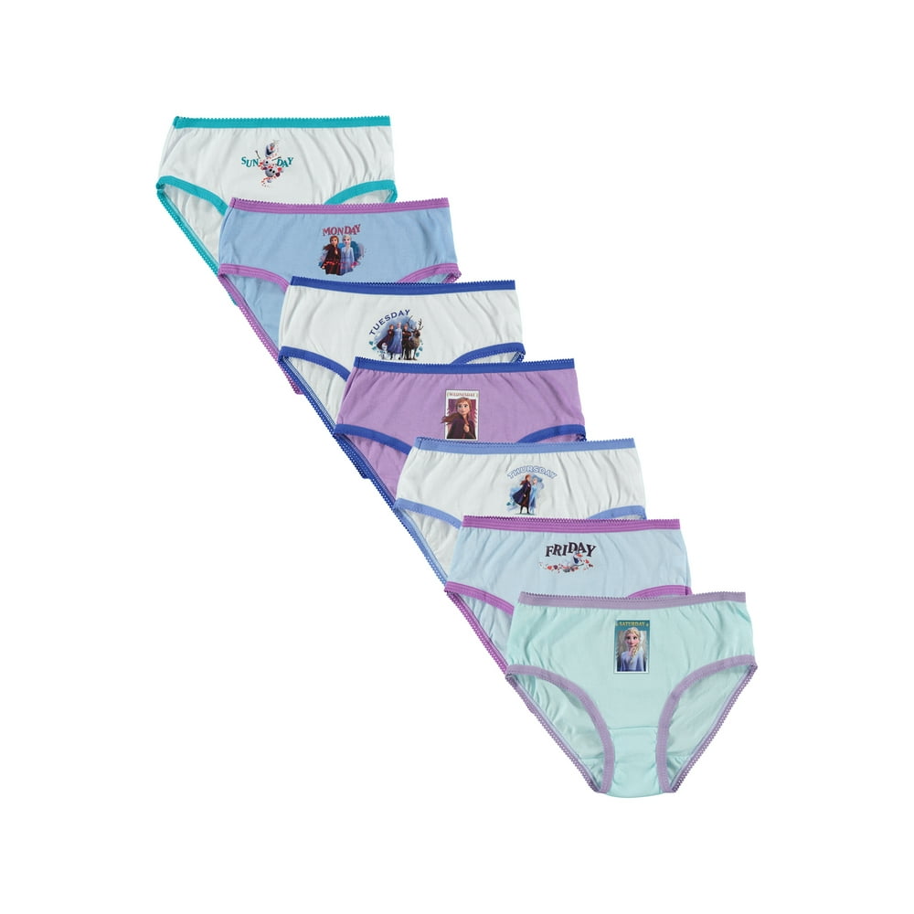 Disney Frozen Disney Frozen, Girls Underwear Days of the Week Panties, Sizes 48, 7 Pack