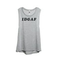 thumbnail image 1 of IDGAF I Don't Give A F*CK Women's Fashion Sleeveless Muscle Tank Top Tee Sport Grey Medium, 1 of 4