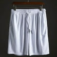 thumbnail image 3 of Pantalones cortos de verano para hombre, de malla de seda de hielo, de secado rápido, transpirables, sueltos, pantalones deportivos casuales grandes para hombre, 3 of 5