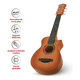 thumbnail image 5 of Guitarra para niños de 3 a 12 años correa ajustable 66x21 cm Malubero Café, 5 of 5