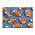 thumbnail image 2 of 2PCs Bathroom Rugs Set Plush Toilet Base Mat 16" × 24" Bath Mat and 20" × 24" U Shape Soft Rugs Non Slip Absorbent Dark Blue Background Rugby, 2 of 9