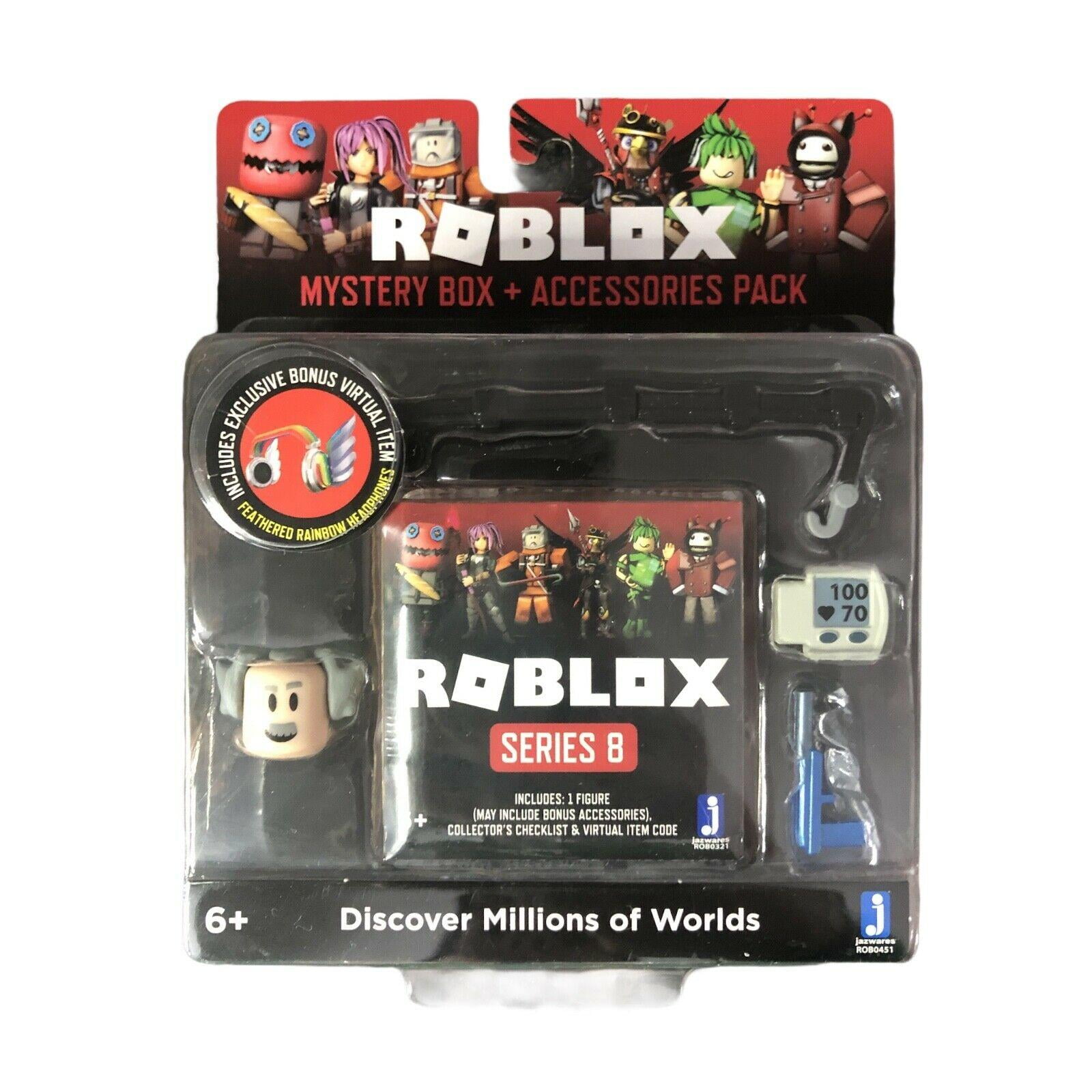 Roblox Series 8 Mystery Box Pack, 2 VIRTUAL ITEM CODES, 1 figures, 4